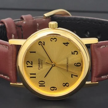 Casio Ceas Clasic Moda&Casual Cuarț Încheietura Ceas pentru bărbați relogio feminino ceas din piele trupa Impermeabil 3 bar Autentic MTP-1095