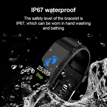 115Plus Brățară Inteligent Bluetooth Sport Ceas Inteligent Monitor de Ritm Cardiac Activitate Tracker de Fitness Inteligent Bratara