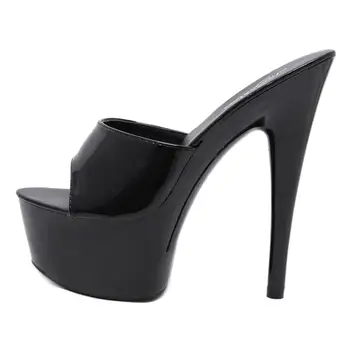 6 Culoare Femeie Pantofi de Nunta Sandale 2020 Club de noapte Sexy cu toc 15cm Pantofi Papuci de casă Tocuri Impermeabil Sandale de Vara Pompe
