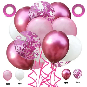 22buc 12 inch balon de metal sequin baloane din latex set petrecere de nunta de decorare petrecere de aniversare pentru copii baby show-globos