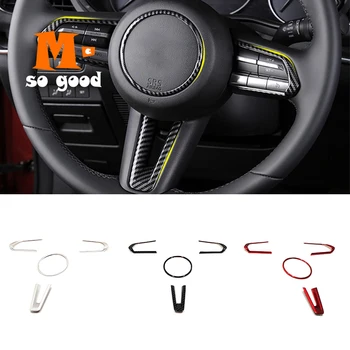 Pentru Mazda 3 CX-30 2019 2020 accesorii ABS fibră de Carbon/Red/Matte volan Masina Comuta Butonul de Acoperire cadru Tapiterie Auto styling
