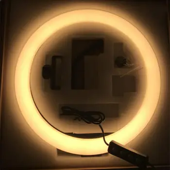 30cm 3-Culori Lumina LED-uri de Lumină Inel Fotografice Selfie Inel de Iluminat Cu Adaptor Pentru Youtube Machiaj Video Studio Umple de Lumină