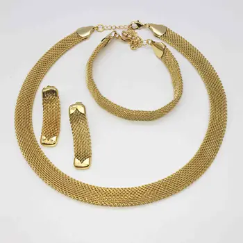 En-gros noul dubai bijuterii din aur pentru femei colier de moda de tip boutique set de bijuterii de nunta colier aur de 24k design colier