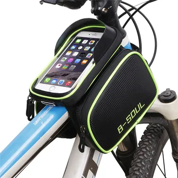 B-SUFLETUL 6.2 Inch Biciclete Fața Telefon cu Touch Screen Sac,rezistent la apa de Munte Biciclete Șa Sac,Greu de Caz de Fata Cadru de Echitatie Sac