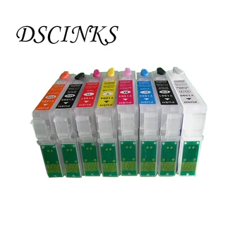 DG-supercolor Refillable cartuș de cerneală cu chip de Permanentă T1590-T1594 T1597-T1599 Pentru Epson R2000 printer ARC cip