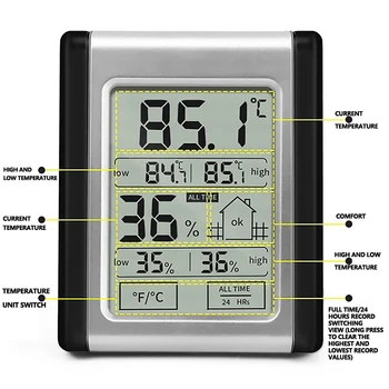 De Înaltă Precizie Digital Termometru Higrometru Interior Termómetro Electronice De Temperatură Și Umiditate Higrometru Stație Meteo