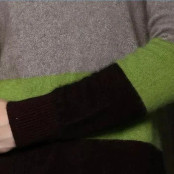 Femeile Împletit Cașmir Pulover Casual V-gât Tricotate Toamna Iarna Pulovere cu Dungi
