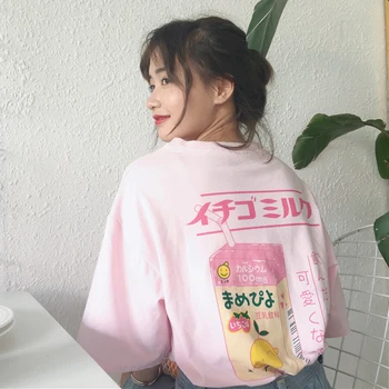 2018 New Sosire Birou Doamnă Postav Scurt, Nici unul Scurt Imprima O-gât Obișnuit T-shirt Camiseta Listrada Feminina de Sus Harajuku