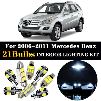 21pcs LED-uri lumina de interior Kit Pentru Mercedes Benz M ML-class W164 ML320 ML350 ML420 ML450 ML500 ML63（2006-2011）AMG bec