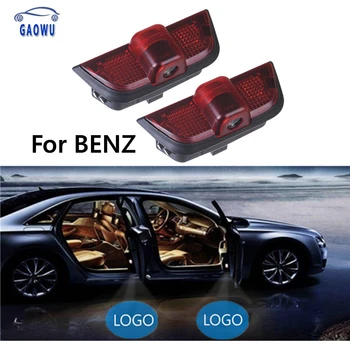 2 buc Benz Umbra Lumina de bun venit Lampă Logo-ul cu Laser Proiector Auto cu LED Pentru Mercedes Benz E-Class, B, C-Class, GLK R S V-class ML