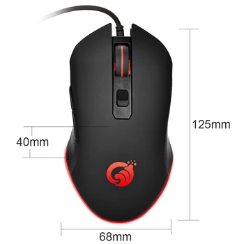 Durabil Mouse cu Fir Design Delicat G70 Cablu RGB Gaming Mouse 6 Butoane 3200DPI Optic Reglabil Ergonomic Mouse-ul