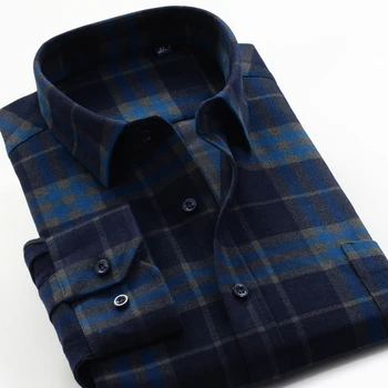 Toamna și iarna men ' s cămașă de afaceri de moda casual de birou de înaltă calitate cu mâneci lungi tricou bumbac plus dimensiune 8XL 9XL 10XL