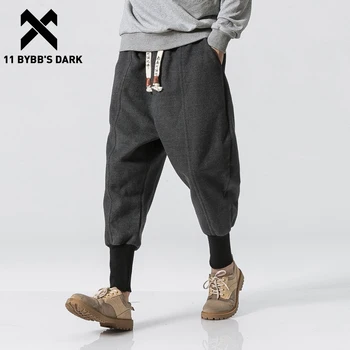 11 BYBB E ÎNTUNERIC Hip Hop Tactice Gâfâi Om 2020 Talie Elastic Solid Harem pantaloni de Trening Streetwear Supradimensionat Jogger Bărbați Pantaloni Negru