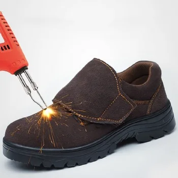 Profesionale Sudor de Protecție Pantofi de piele de Vacă Căpută Oțel Toecap Izolare Termică Anti-țâșnească Piercing Confortabile, Cizme de Siguranță