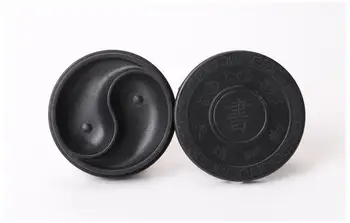 1buc plastic circulară inkstone cu capac cu Nervuri inkstone în caligrafie Chineză cerneală piscină 9.5x2.2cm