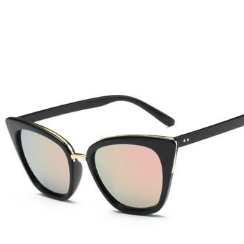 DIGUYAO Moda ochelari de Soare pentru Femei Cat Oglindă Ochelari de Metal Ochi de Pisica ochelari de Soare pentru Femei Brand Designer de Înaltă Calitate Pătrat
