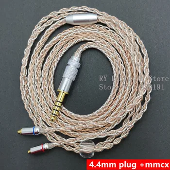 RY-C5 1,2 m DIY Inlocuire mmcx Cablu 3.5 mm placat cu Argint Modernizate 8 core cablu Pentru Reparații DIY HIFI mmcx casti cablu