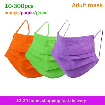 10buc/50pcs/100/300pcs de Unică folosință Patru Straturi de Culoare Masca de Praf Si Respirabil Cu Topi sufletul la gură Pânză Violet Portocaliu Verde Masca