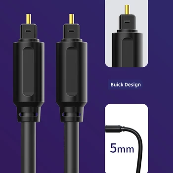 CABLETIME Toslink Digitală Optică, Cablu Coaxial Audio Metal SPDIF Adaptor pentru TV Amplificatoare Blu-ray Player Cablu Toslink C364