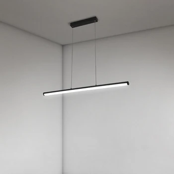 Pandantiv Modern Lumini Minimalist de Iluminat cu LED Estompat Cu Control de la Distanță Pentru luat Masa Living: Camera de Studiu Cablu Lampă de Agățat Luciu