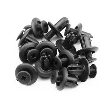 100buc Gaura de 8mm Ușa Nit din Plastic Clemă de Fixare Mașini Negre Căptușite Acoperi Ghimpi Nit Auto elemente de Fixare Pentru Mașini de Vânzare Fierbinte