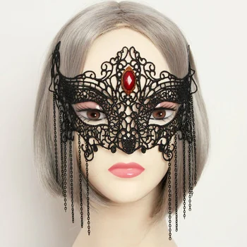 Fierbinte, sexy negru dantelă voal mască/amuzante femei bal mascat petrecere de Halloween Masca club de noapte sexy voal