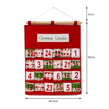 Moș Crăciun de Vacanță Calendar Advent 3D Advent Calendar Reutilizabile Numărătoarea inversă până la Crăciun Calendar Acasă Decoratiuni de Craciun
