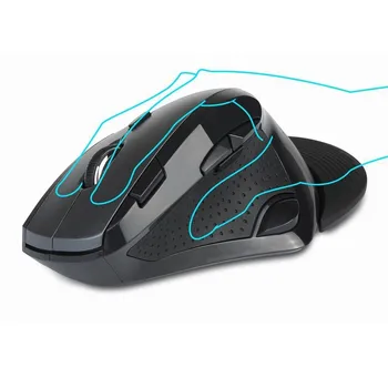 Delux Verticale Mouse-ul 2400 DPI Reglabil Ergonomic Gaming mouse Wireless de 2.4 Ghz Calculator Mause cu Palm Rest Detasabil Pentru Mac