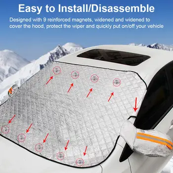 Parbrizul mașinii stratul de Zăpadă 9pcs Magneti Anti-îngheț parasolar Capac Protecție Auto Universal de Îmbrăcăminte Masina SUV Fereastra de Zăpadă