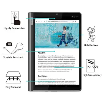 Pentru Yoga Lenovo Smart Tab 10.1 (YT-X705F) Ecran Protector Tableta, Folie de Protectie Anti-Scratch Sticlă Călită