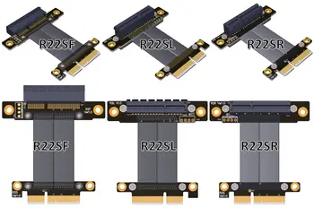 PCIe 3.0 x4 Cablu de Extensie PCI Express 4x Grafică SSD Extender Riser Card de Cabluri Vertical de 90 de Grade pcie gen3.0 32gbps