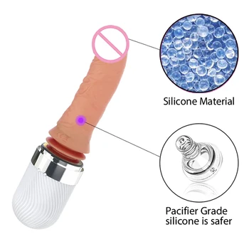 Portabil Încălzire Telescopic Automat Mașină de Sex Feminin Mare Masturbari Penis artificial Vibratoare Mana Jucarii Sexuale Pentru Femei