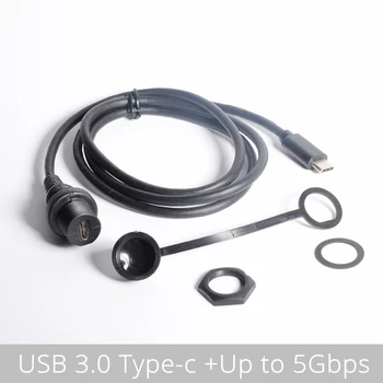 30cm USB-C IP67 rezistent la apa Cablu 5Gbps 10Gbps USB 3.0 3.1 tip-c IP 67 de sex Masculin la Feminin Montare pe Panou Extensie cablu 0,3 m 1m 2m