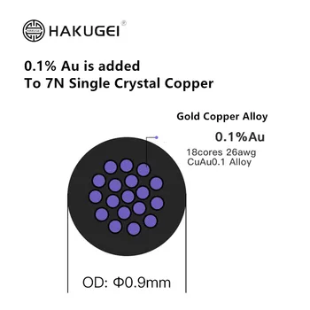 FENGRU HAKUGEI ELFII de NOAPTE Cupru-Aliaj de Aur CUAU0.1 16 Core 26awg 2Pin 0.78 mm MMCX Cască Upgrade de Cablu pentru KXXS S8 SE215