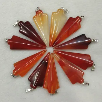 En-gros de 12pcs/lot de moda de înaltă calitate natural Roșu onix săgeată forma farmece pandantive pentru bijuterii marcarea transport gratuit
