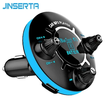 JINSERTA Mare Butonul de Power ON de PE Masina Modulator Kit Handsfree Bluetooth Transmițător FM Audio Auto MP3 Player, AUX Out USB TF Muzica