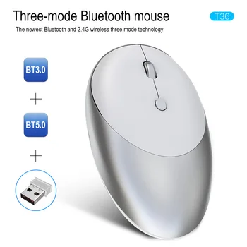 2021 Bluetooth 5.0/3.0 Mouse Wireless Trei Modul USB Bluetooth Mouse-ul fără Fir Tăcut Soareci pentru Laptop Mac Reîncărcabilă Mouse-ul
