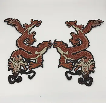 Broderie patch-uri pentru haine Decoratiuni Dragon mare de patch-uri de Fier pe aplicatii pentru blugi parches ropa plancha Meserii P514 1Pair