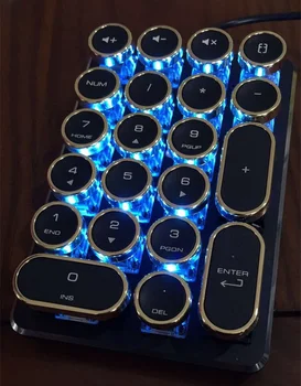 Magicforce Scris Ediție Cu Fir Smart 21-Cheie Mecanică Tastatura Numerică Gateron Switch-Uri ( Ice-Lumina De Fundal Albastru)
