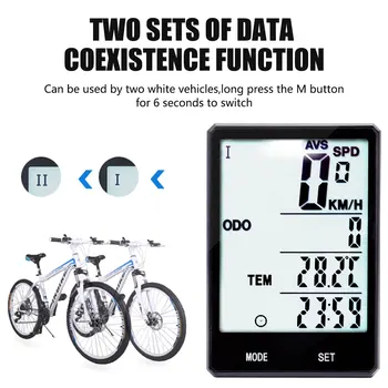 Rezistent La Apa De Calculator Pentru Biciclete Cu Iluminare Din Spate Wireless Cu Fir De Calculator Pentru Biciclete Biciclete Vitezometru