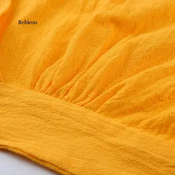 Femei trening de Vara Feminine Două Bucăți fără Mâneci Topuri Tricou+pantaloni lungi Set 2 BUC Set galben Femei costum de moda