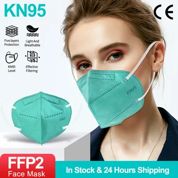 5-100buc ffp2mask Reutilizabile Verde Pinkkn95 măști certificate adult ffp2reutilizable mascherine KN95 Mascarillas Masca de Protectie