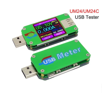 UM24 UM24C pentru APP USB 2.0 Display LCD Voltmetru ampermetru de încărcare a bateriei tensiune contor de curent multimetru cablu măsură Tester