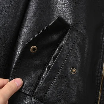 Marca de motociclete din piele jacheta barbati plus dimensiune 5XL 6XL jachete de piele pentru bărbați jaqueta de couro masculina mens haine de piele
