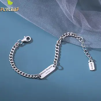 Flyleaf Epocă Țesut Rezervor Lanț Real Argint 925 Bratari Pentru Femei Bijuterii Fine Bratari & Bratari Personalizate