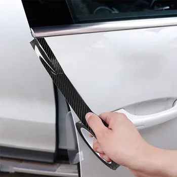 Pentru Mitsubishi TRITON L200 2016-2019 2020 Fibra de Carbon Bara de Protecție Auto Door Edge Protector de Film Autocolant Anti Scratch Benzi