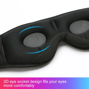 Bluetooth 5.0 Wireless Stereo pentru Căști 3D Masca de Somn Bentita de Somn Moale Căști Stereo de Dormit Masca de Ochi Muzică Comutare Cască