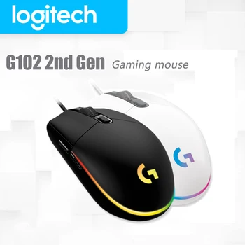 Logitech G102 LIGHTSYNC prin Cablu Joc RGB Mouse-ul cu 8000dpi Streamer lumina pentru PC-ul /Desktop-ul Windows 10/8/7 Mouse de Gaming