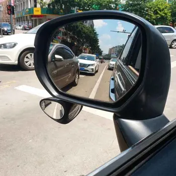 2in1 Masina oglindă Convexă & Blind Spot Mirror Oglindă cu Unghi Larg de 360 de Rotație Reglabil Oglinda retrovizoare Vedere roata din fata pentru BMW
