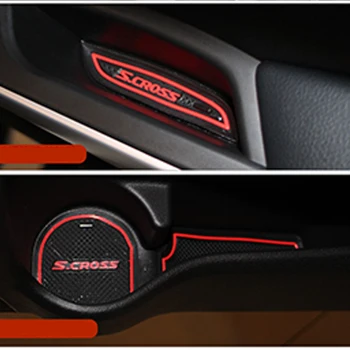 Pentru Suzuki SX4 S-Cross 2016 2017 2018 Poarta Slot Pad anti-alunecare, Cana Covoare Anti-Alunecare Ușa Groove Mat Autocolante Accesorii